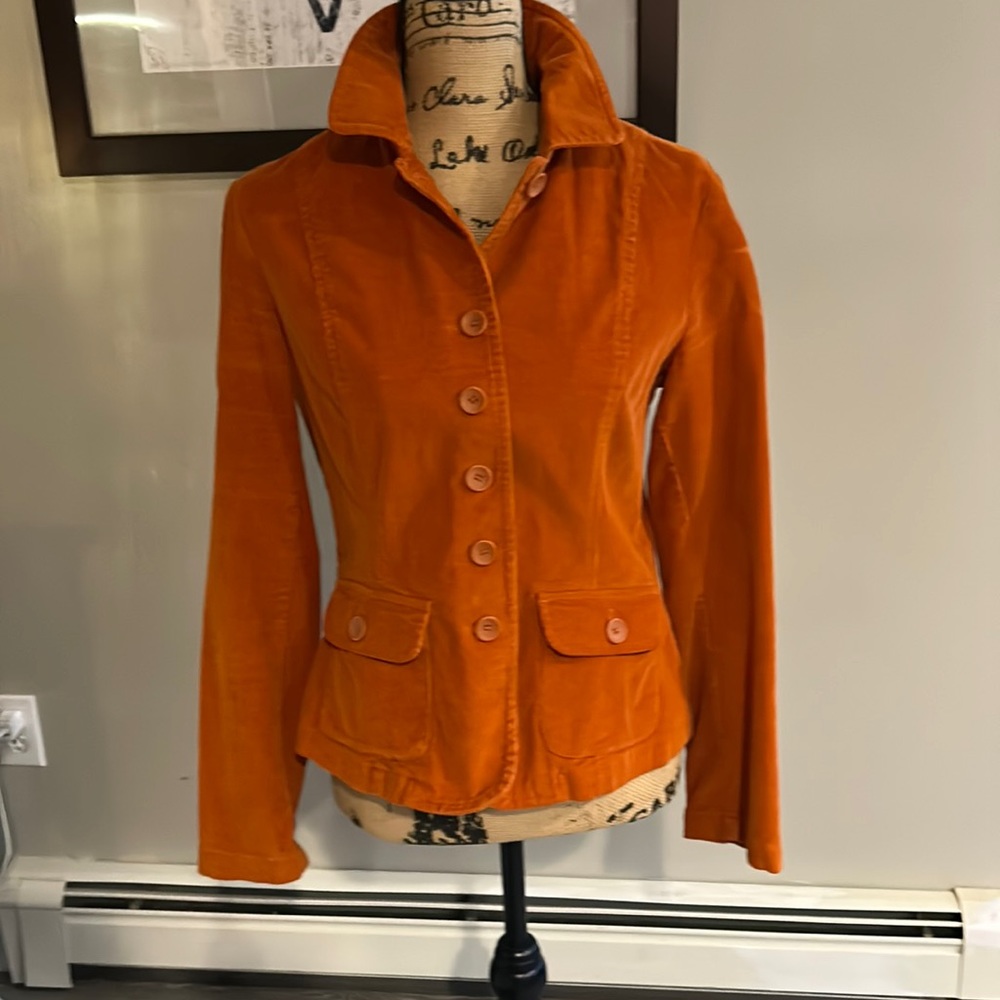 Talbots stretch corduroy blazer 8